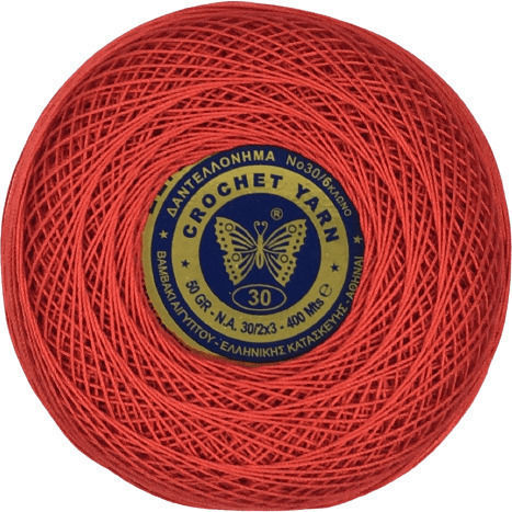 Petalouda Cotton Perle Art 90 Lace Thread Cotton 2083 Red 540m 50gr