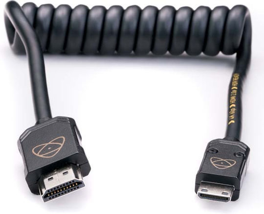 Atomos AtomFLEX HDMI-zu-Mini-HDMI Spiral Kabel 12 bis 24 Zoll