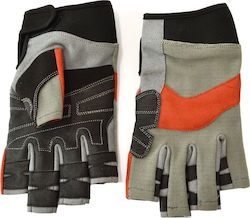 Eval Sailing Gloves Reinforced Sailing Gloves Size Medium Gray