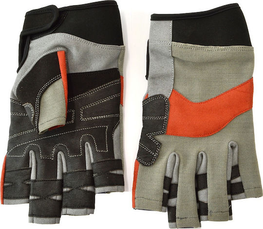 Eval Sailing Gloves Reinforced Sailing Gloves Size Medium Gray