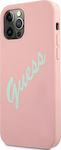 Guess Silicone Vintage Plastic Back Cover Pink (iPhone 12 Pro Max)