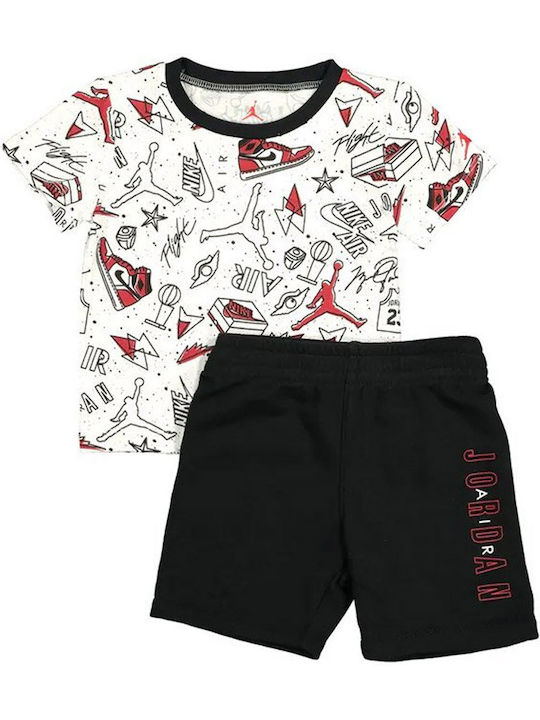 Kids' Set with Shorts Summer 2pcs White Flight