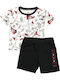 Kids' Set with Shorts Summer 2pcs White Flight