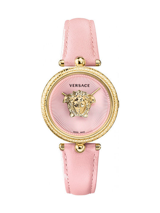 Versace Palazzo Watch with Pink Leather Strap