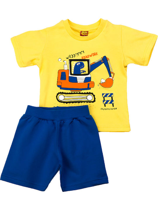 Trax Kids Set with Shorts Summer 2pcs Yellow