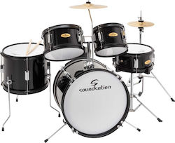 Soundsation Junior Kit 5 Stück Schlagzeug-Set JDK100-BK Schwarz