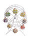 Marhome Metallic Dessert Divided Serving Plate with 8 Slots White 35x15x40cm