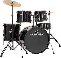 Soundsation Wrapped Finish 5 pcs Drum set in poplar Black Soundsation Wrapped Finish 5 pcs Drum set in poplar Black