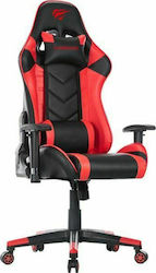 Havit GC932 Καρέκλα Gaming Δερματίνης με Ρυθμιζόμενα Μπράτσα Μαύρο/Κόκκινο