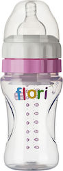 Flori Plastikflasche Mix on the Go Gegen Koliken mit Silikonsauger für 3+ Monate Pink 300ml