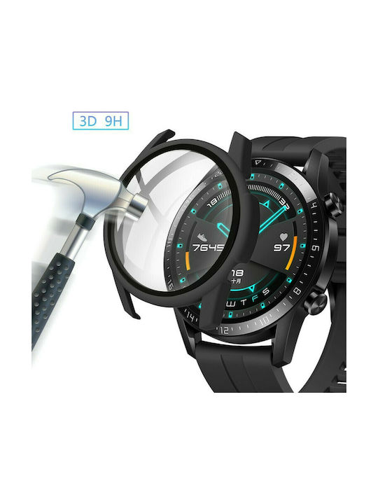 Plastic Case with Glass in Black color for Huawei Watch GT / GT2 (46mm)