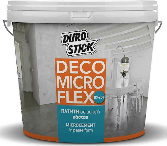 Durostick Pressed in Paste Form Deco Micro Flex DS-258 Light Gray ΤΣ258ΓΑ15 15kg