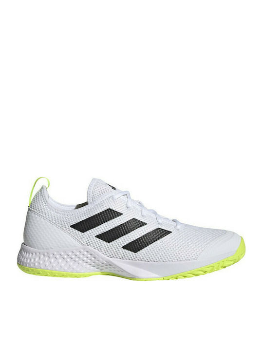 adidas Court Control Bărbați Pantofi Tenis Toate instanțele Cloud White / Core Black / Solar Yellow