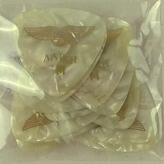 Prodigy Bouzouki Picks Laiki Medium Thickness 0.71mm Set 12pcs White Pearl