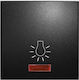 Adeleq Lighting Switch Front Switch Frame Button with Indicator in Black Color 15-041