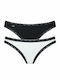 Sloggi 24/7 Weekend Cotton Women's Brazil 2Pack with Lace White/Black