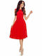 Numoco 311-1 Summer Midi Evening Dress Red 144198