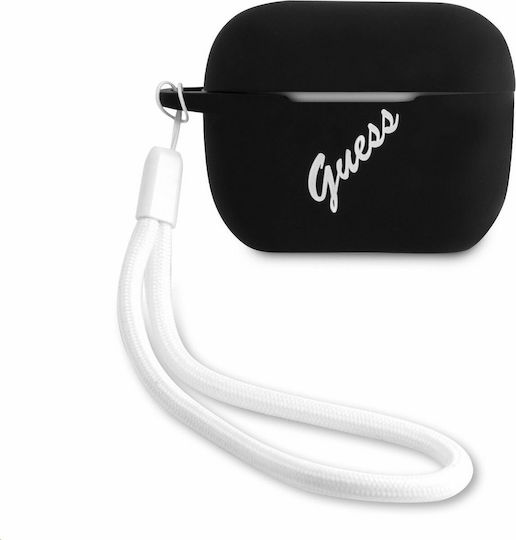 Guess Vintage Θήκη Σιλικόνης σε Μαύρο χρώμα για Apple AirPods Pro