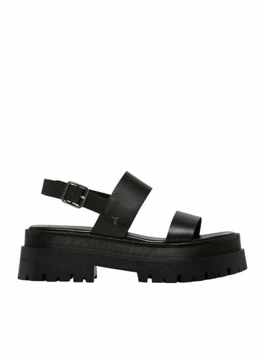 Windsor Smith Tasty Leather Women's Sandals In Black Colour