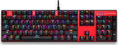 Motospeed Inflictor CK104 Gaming Tastatură mecanică cu Outemu Albastru switch-uri și iluminare RGB (Grecesc) Roșu