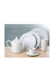 Cryspo Trio Polo Tea Set with Cup Porcelain White 15pcs