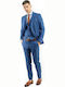 Slim Fit three pieces suit 0292 - 004 Blue royal