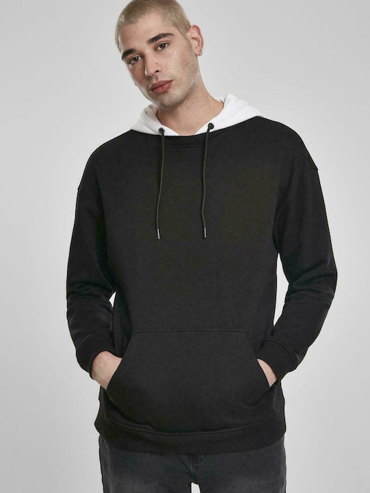 Urban Classics TB3666 Men's Sweatshirt with Hood and Pockets Black