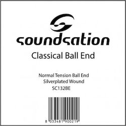 Soundsation Classical Ball End Μονή Χορδή Silver Plated 30" D (Re)