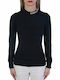 Karl Lagerfeld Damen Langarm Pullover Gestreift Schwarz