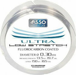 Asso Ultra Low Stretch Fluorocarbon Fishing Line Gray 150m / 0.20mm