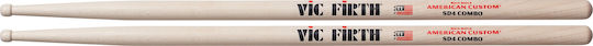 Vic Firth Maple Палчици Барабани American Custom Combo с Форма на Връх Барел в Кафяв Цвят