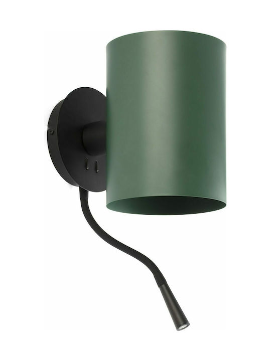 Faro Barcelona Guadalupe Modern Lamp Wall with Socket E27 and Switch Green 23.5x23cm