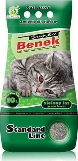 Super Benek Certech Super Benek Standard Green Forest Άμμος Γάτας Μπετονίτης με Άρωμα Πεύκο 10lt