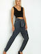 Toi&Moi High Waist Women's Jean Trousers in Baggy Line Gray