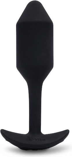 b-Vibe Vibrating Snug Plug Анална тапа с вибрация Medium Черна 12.5см