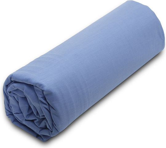 Palatex Bettlaken für Einzelbett mit Gummiband 100x200+20cm. Baseline 17 Blue