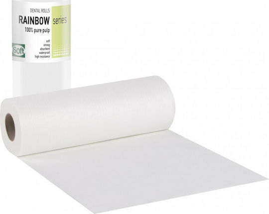 Bournas Medicals Зъболекарска Кърпа в Ролки Хартия за Пушене Бяла 1ply + 1ply без Диспенсър
