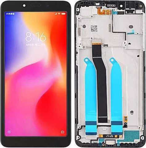 O ecran cu Mecanism Tactil și Cadru pentru Redmi 6a (Negru)