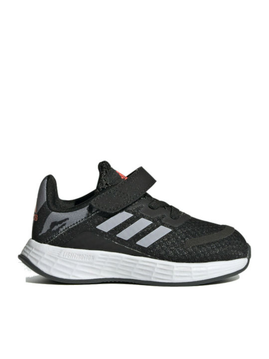 Duramo Duramo SL I Kids Sports Shoes Running with Hoop & Loop Closure Core Black / Halo Silver / Solar Red