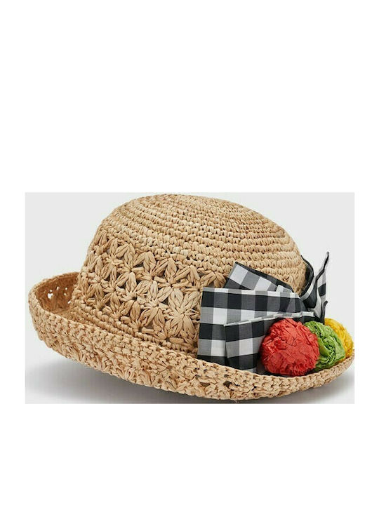 Mayoral Παιδικό Καπέλο Bucket Ψάθινο Μπεζ