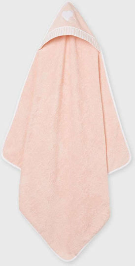 Mayoral Baby Hooded Bath Towel Pink 90x90cm