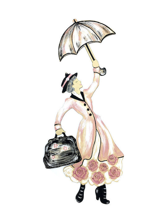 Mary Poppins wooden figure - Pink