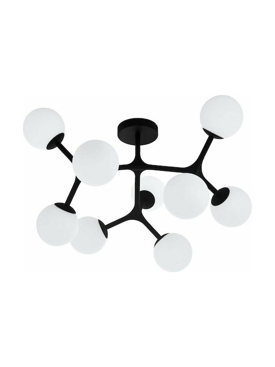 Eglo Maragall Μοντέρνα Μεταλλική Πλαφονιέρα Οροφής με Ντουί G9 σε Μαύρο χρώμα