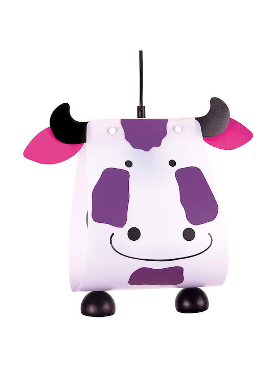 Josef Niermann Cow Single Bulb Kids Lighting Pendant of Plastic 60W with Drive Size E27