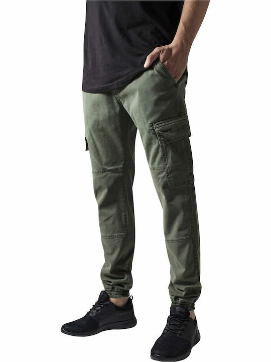 Urban Classics Παντελόνι Cargo Ελαστικό Χακί