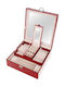 Jewellery Box with Drawer & Mirror 25.5x25.5x9cm