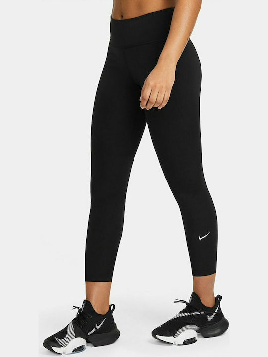 Nike One Women's Cropped Legging High Waisted Dri-Fit Black