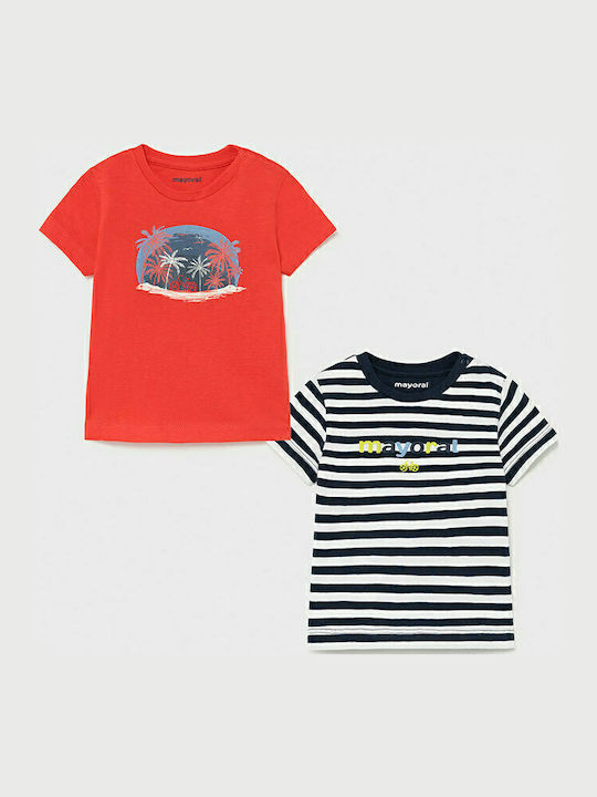 Mayoral Set Kinder-T-Shirts Rot