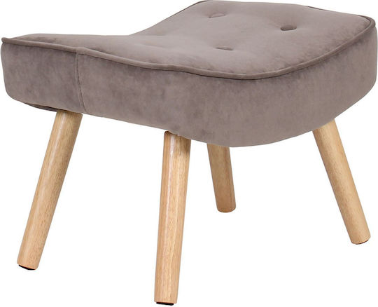 Velvet Upholstered Footstool Alma Brown 52x38x35cm E7141,81