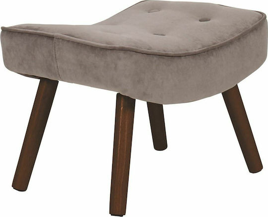 Velvet Upholstered Footstool Alma Brown 52x38x35cm E7141,81K